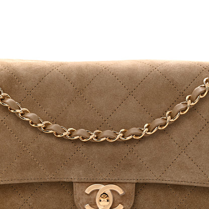 Chanel Suede Calfskin Small Souplissimo Maxi Flap Dark Beige 8 of 11