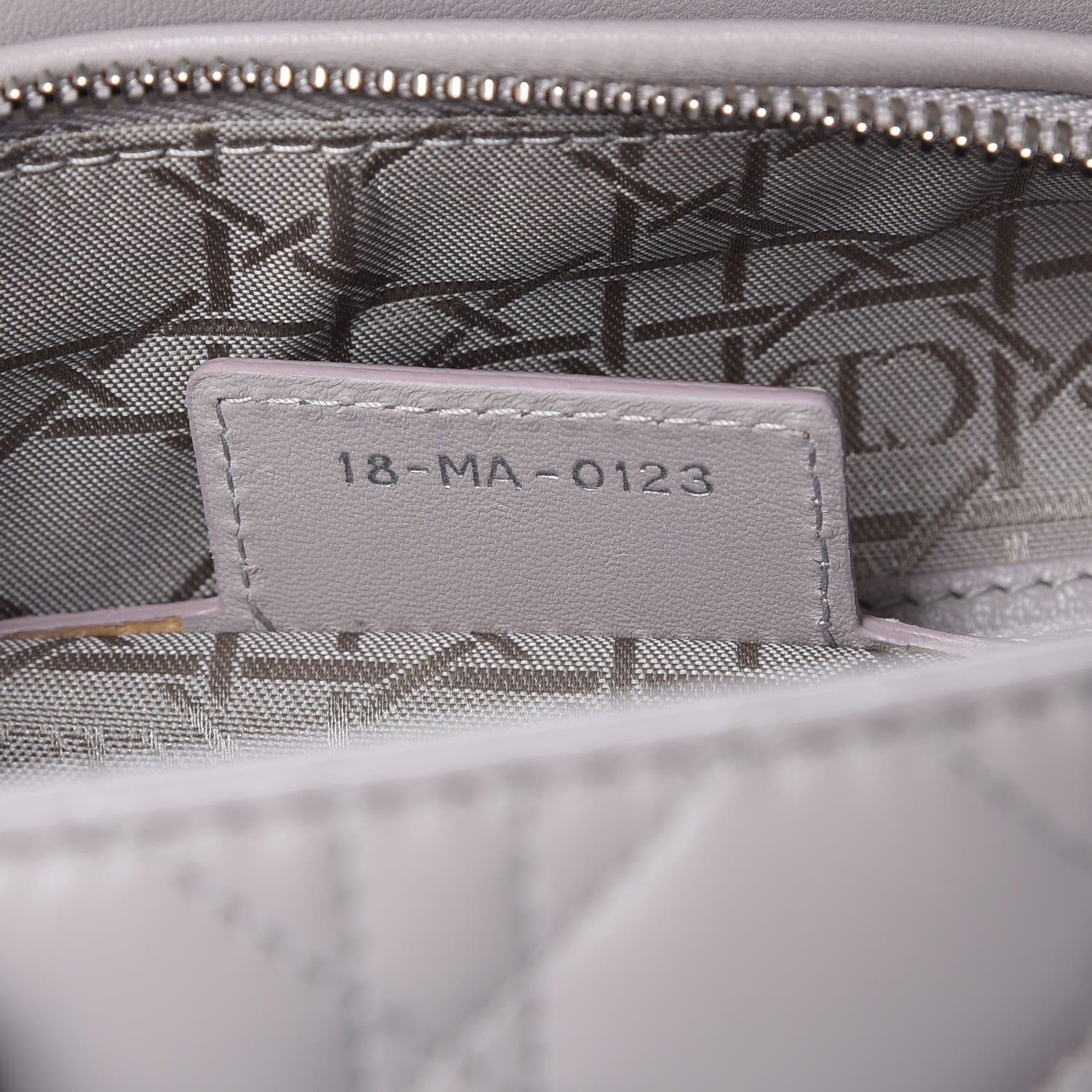 Christian Dior Lambskin Cannage Large Lady Dior Light Grey 9 of 9