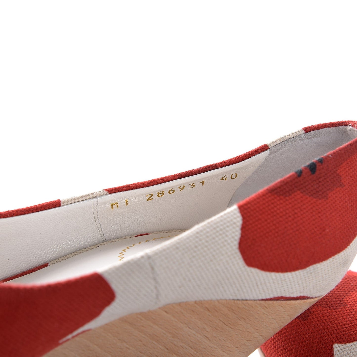 Canvas Printed Maryna 105 Wedges 40 Blanc Poppy