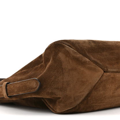 Prada Scamosciato Suede Large Aimee Shoulder Bag Cacao 9 of 10
