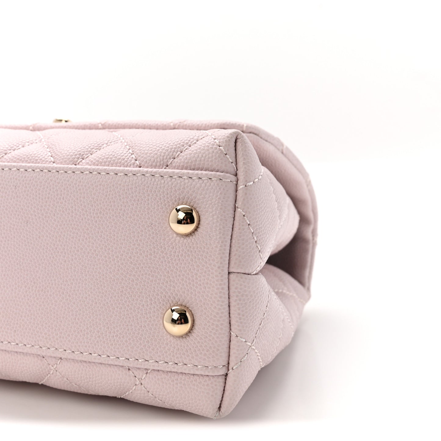 Caviar Quilted Mini Coco Handle Flap Lilac