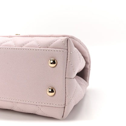 Chanel Caviar Quilted Mini Coco Handle Flap Lilac 10 of 11