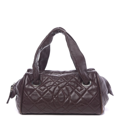 Chanel Caviar Quilted CC Timeless Bowler Burgundy 1 of 14