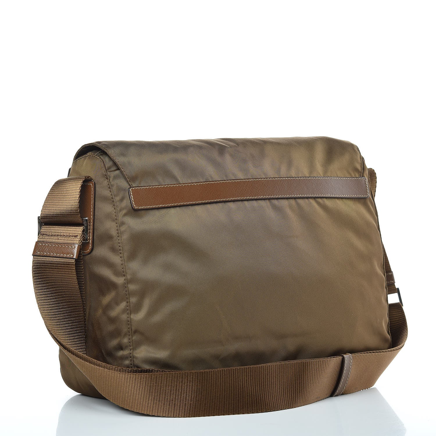 Prada Tessuto Nylon Saffiano Vela Messenger Bag Bruciato 3 of 8