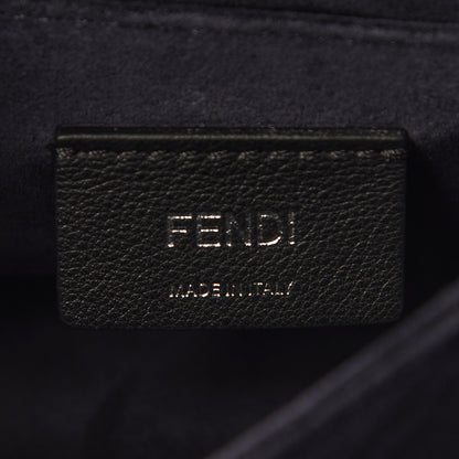 Fendi Calfskin Crystal Studded Small Kan I Shoulder Bag Blueberry Multicolor 6 of 10