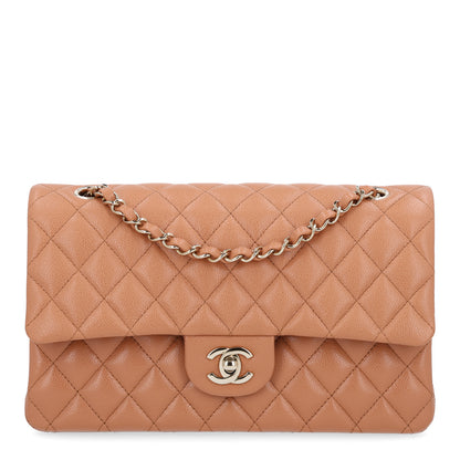 Chanel Caviar Quilted Medium Double Flap Light Brown 1 of 11