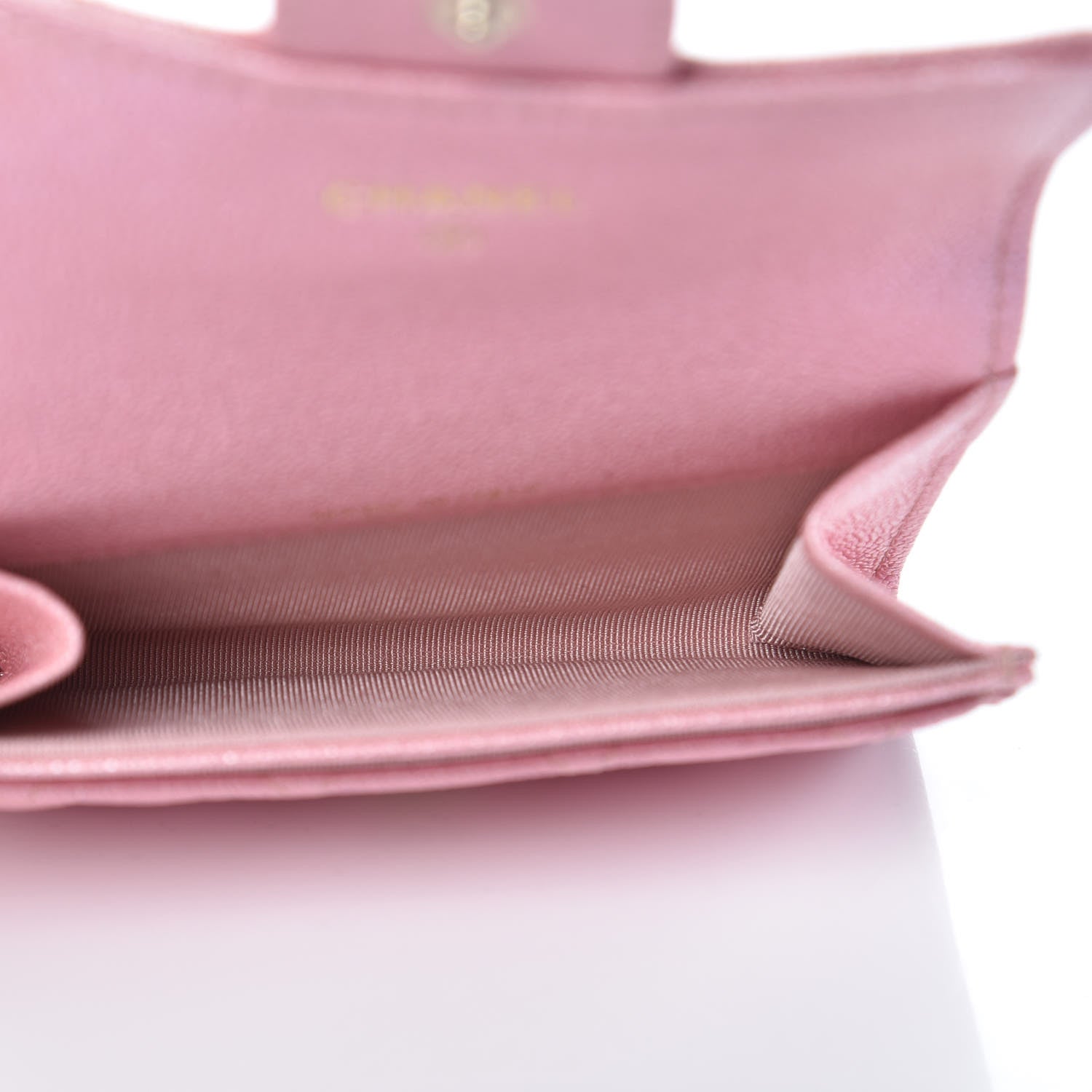 Chanel Iridescent Caviar Quilted Flap Card Holder Rose Pink 5 of 9