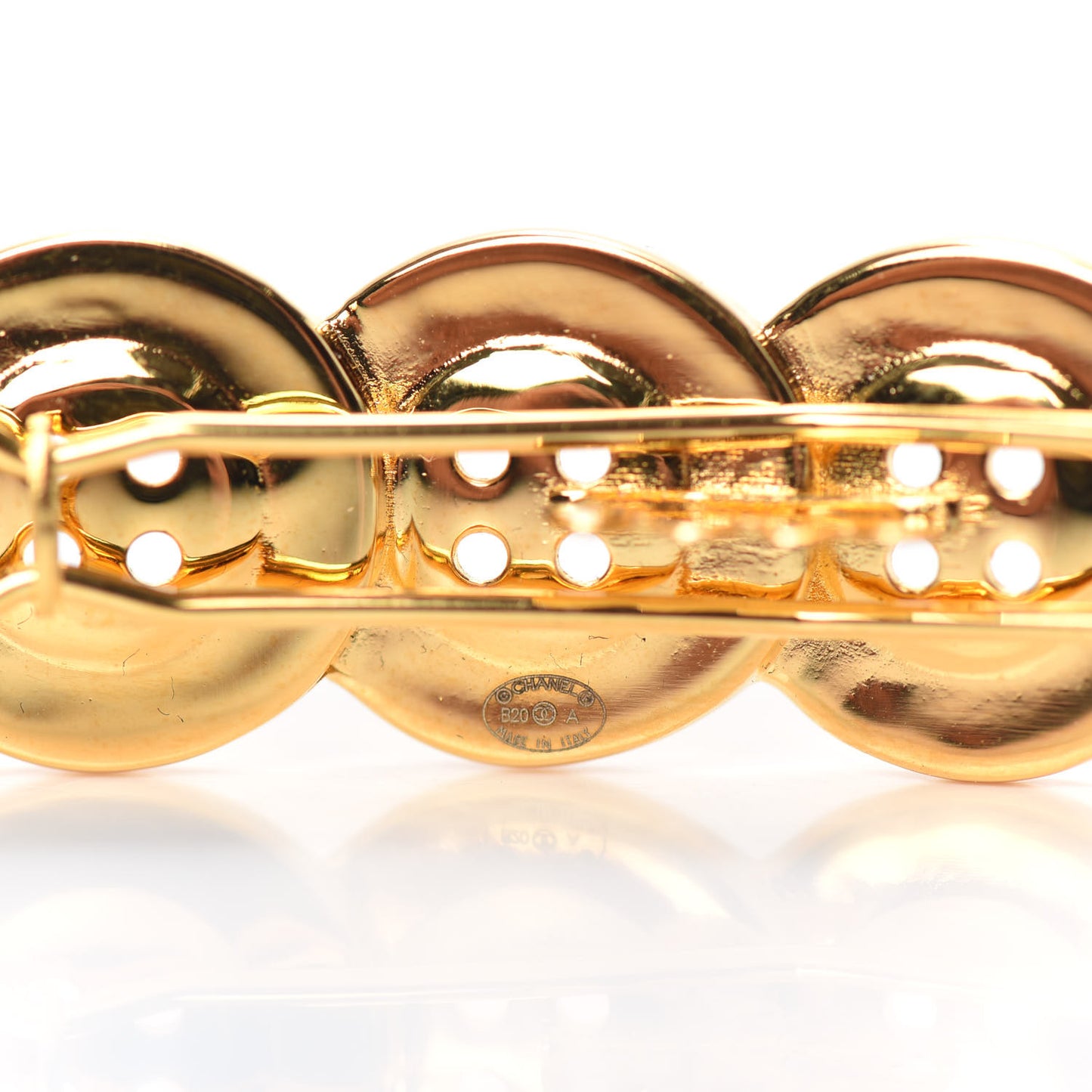 Button Paris CC Hair Clip Barrette Gold