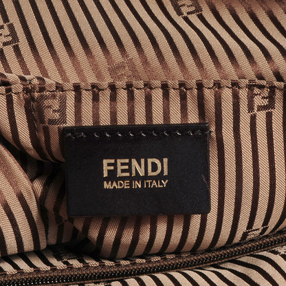 Fendi Calfskin Large Chameleon Tote Cognac Camel Black 6 of 9