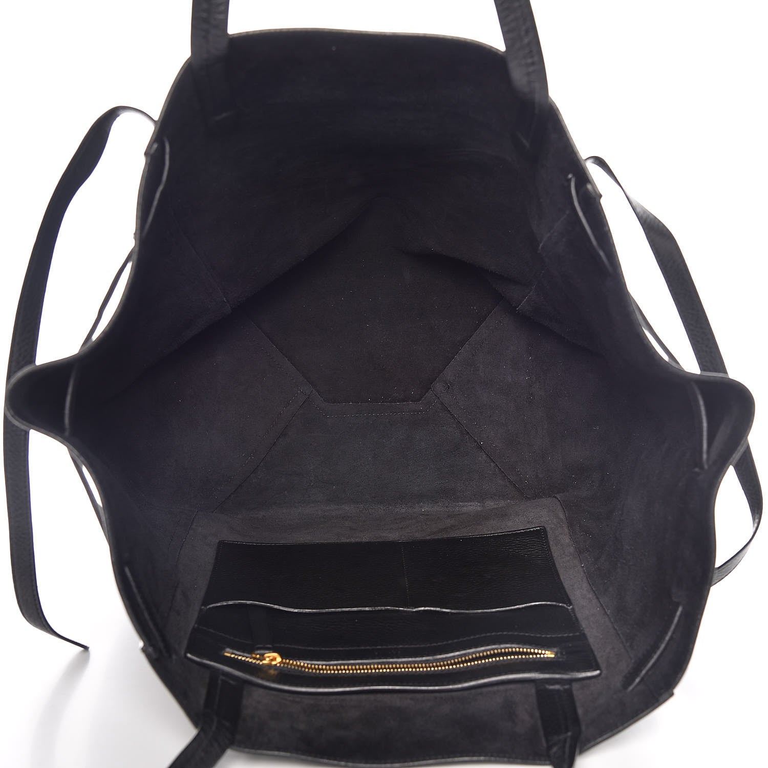 Celine Soft Grained Calfskin Medium Belt Cabas Phantom Black 5 of 15