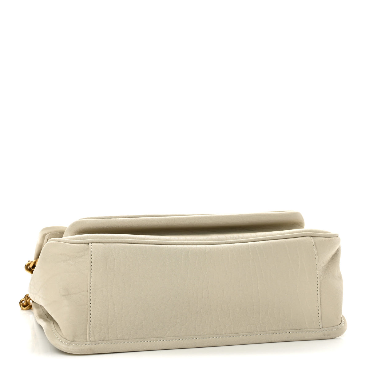 Saint Laurent Grained Lambskin Monogram Medium Niki Chain Satchel Crema Soft 4 of 12