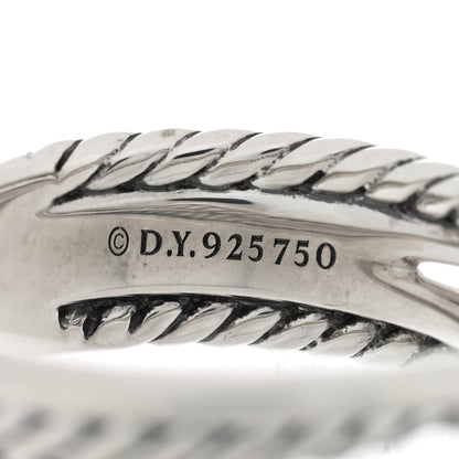 David Yurman Sterling Silver 18K Yellow Gold 6mm X Crossover Ring 49 5 4 of 4