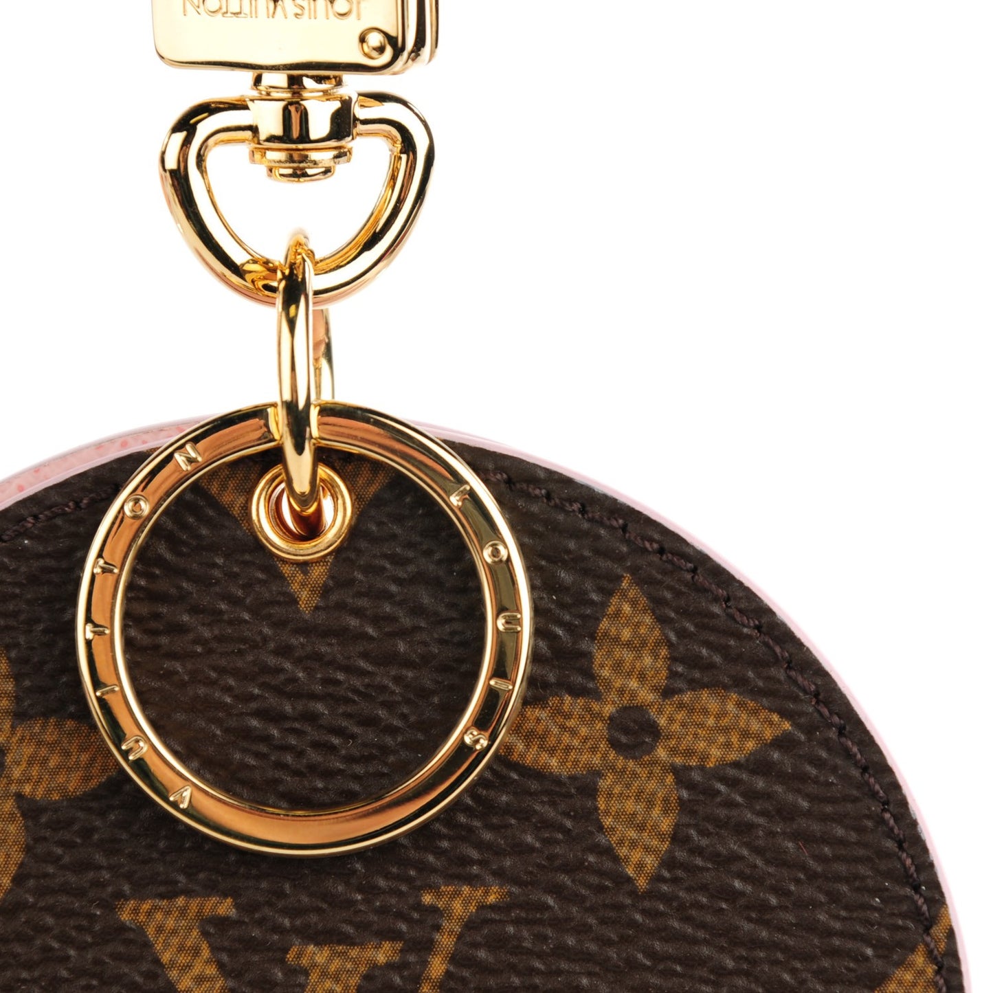 Monogram LV Mirror Key Holder Rose Ballerine