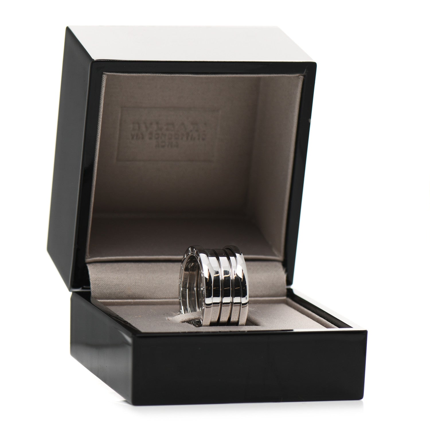 Bulgari 18K White Gold B.Zero1 Four-Band Ring 58 8.5 6 of 6