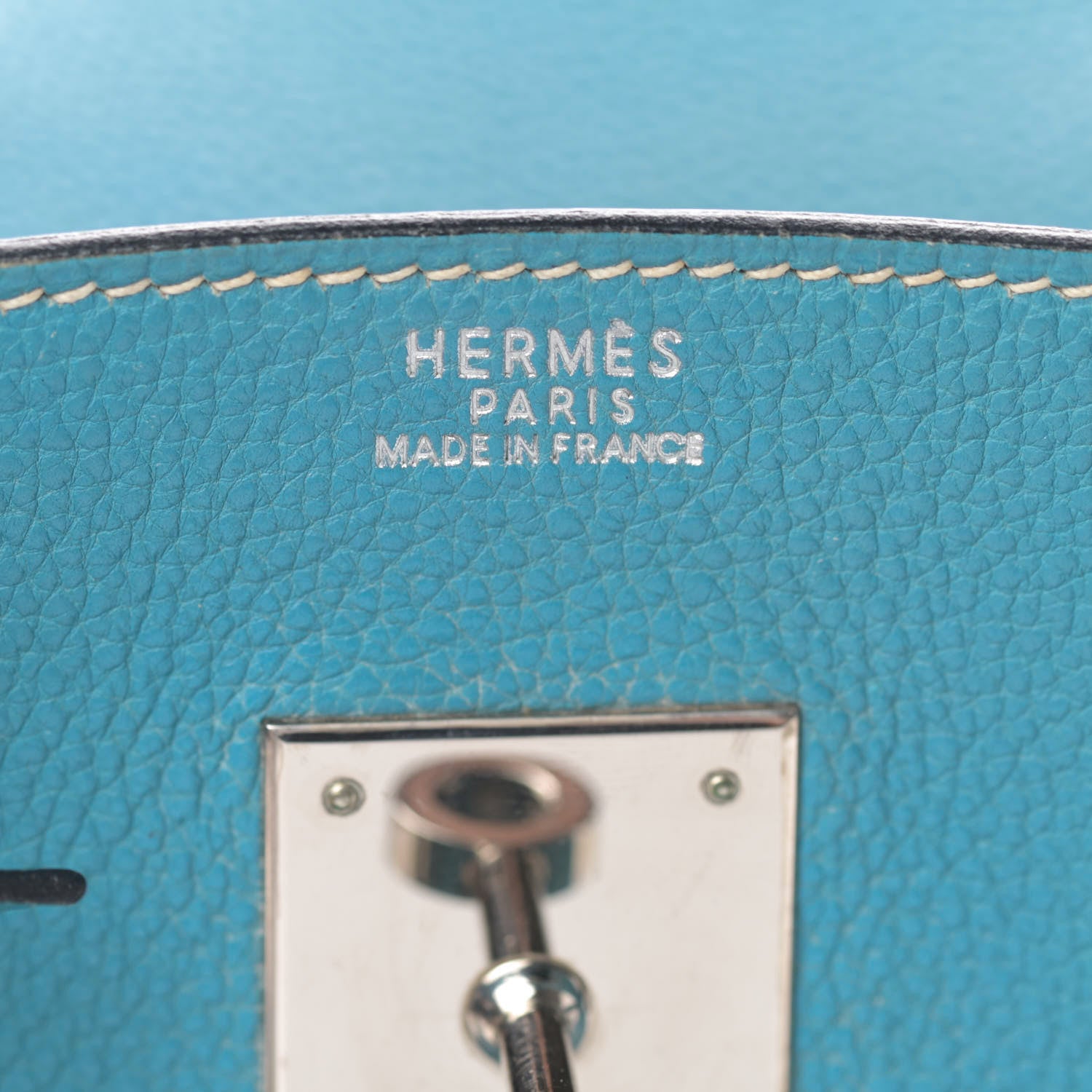 Hermes Taurillon Clemence Birkin 30 Blue Jean 20 of 46