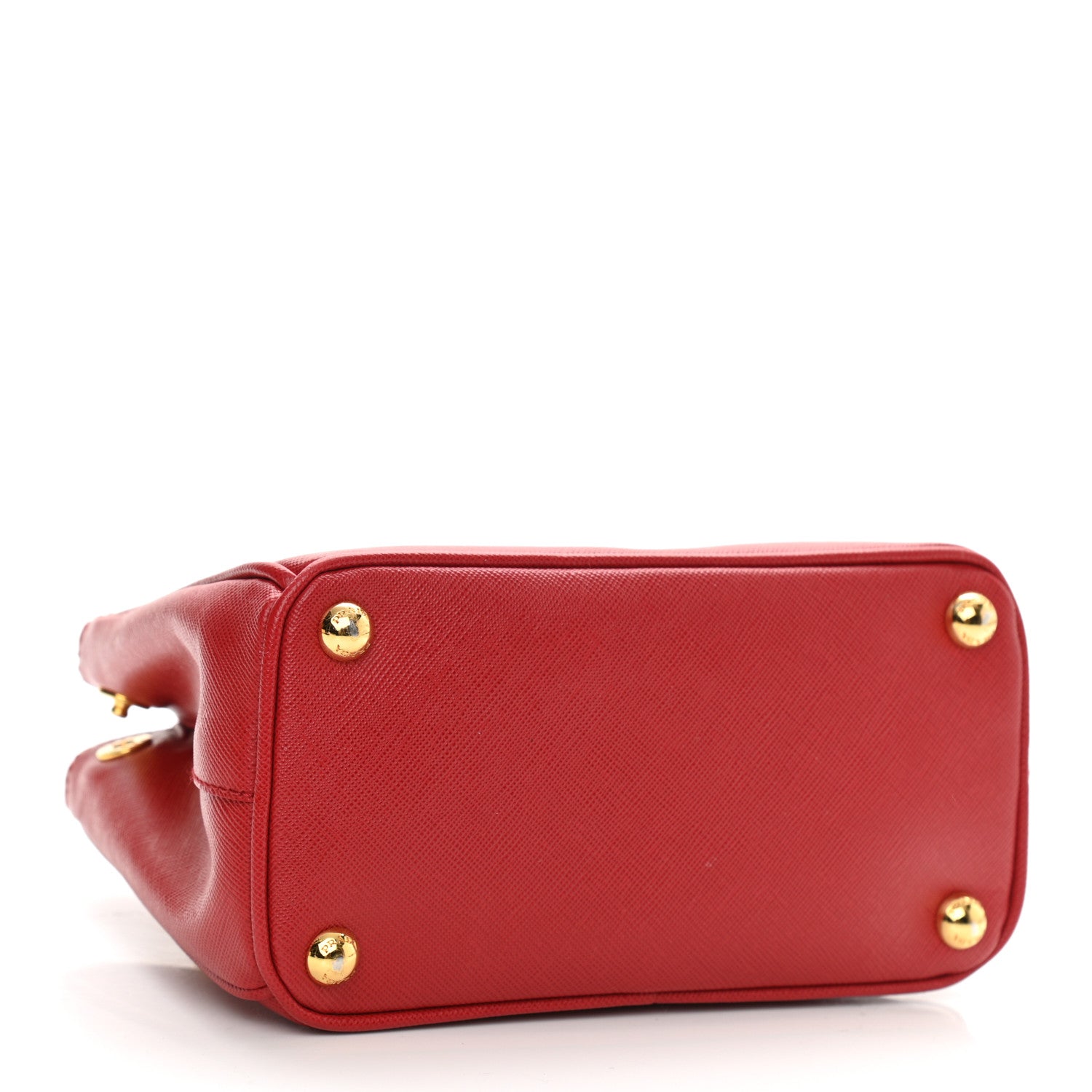 Prada Saffiano Lux Micro Galleria Double Zip Tote Fuoco 4 of 10