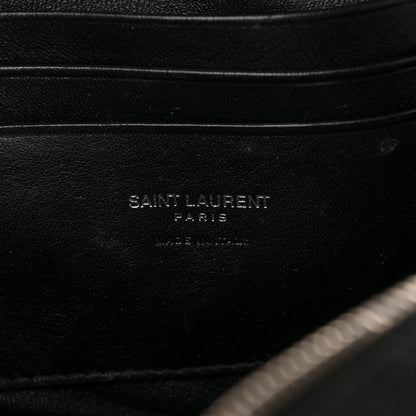 Saint Laurent Grain De Poudre Matelasse Monogram Mini Lou Camera Bag Black 6 of 11