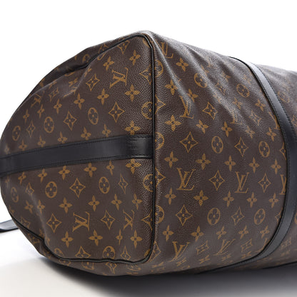Louis Vuitton Monogram Macassar Keepall Bandouliere 55 8 of 10