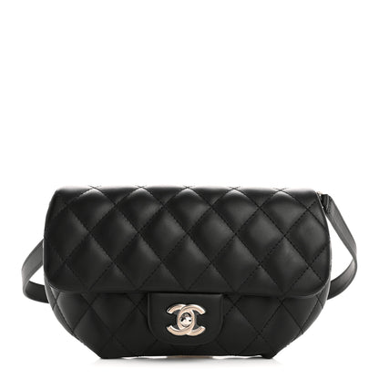 Chanel Calfskin Quilted CC Uniform Flap Belt Bag Black 1 of 10