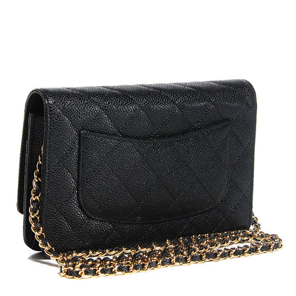 Chanel Caviar Quilted Wallet On Chain WOC Black 3 of 8