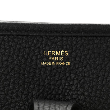 Hermes Taurillon Clemence Evelyne III PM Black 6 of 10