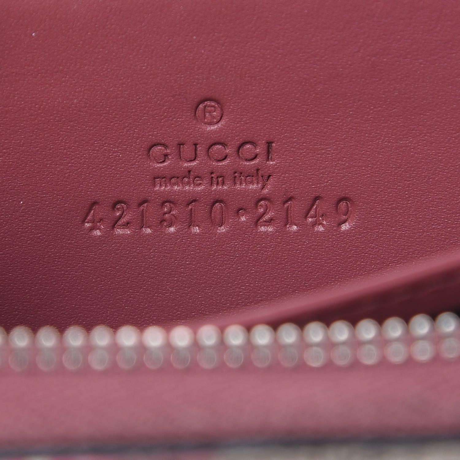 Gucci GG Supreme Monogram Blooms Zip Around Card Case Wallet Beige Multicolor Dry Rose 6 of 13