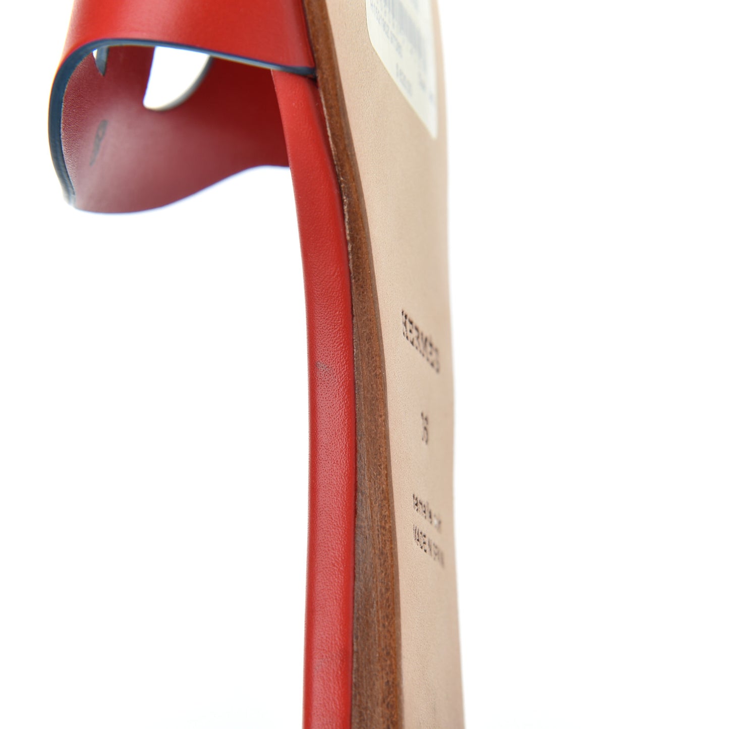 Calfskin Lisboa Sandals 36 Jasper Rouge