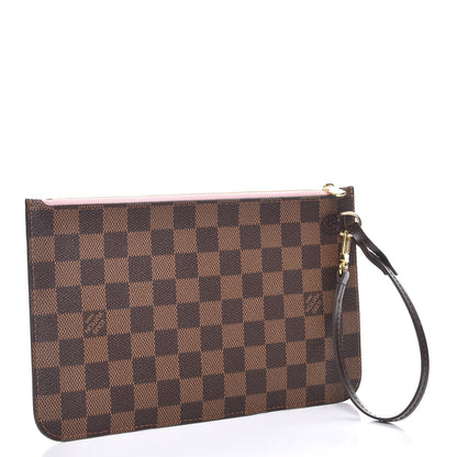 Louis Vuitton Damier Ebene Neverfull MM GM Pochette Rose Ballerine 3 of 8