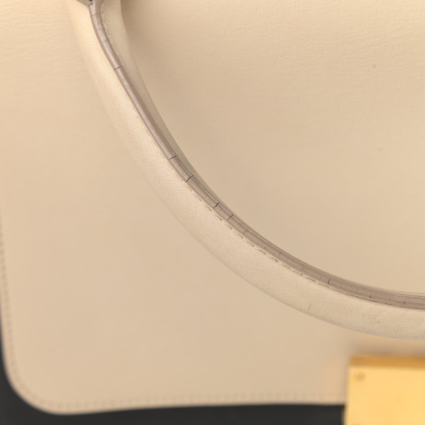 Smooth Calfskin Suede Small Tri-Color Trapeze White