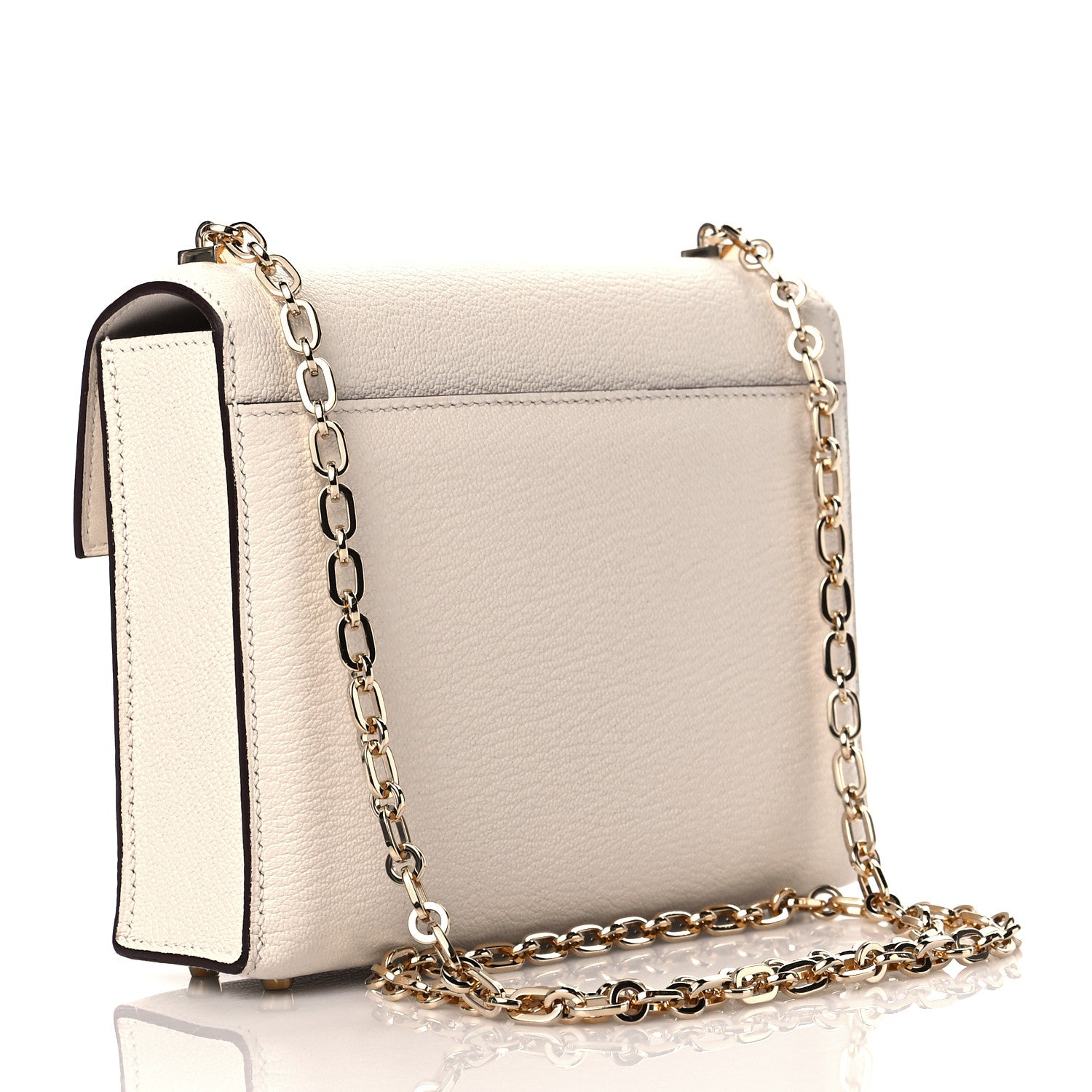 Hermes Chevre Mysore Mini Verrou Chaine Bag Nata 3 of 10