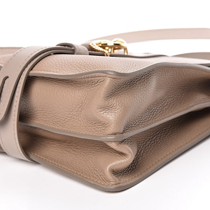 Chloe Shiny Grained Calfskin Medium Aby Day Shoulder Bag Motty Grey 9 of 10