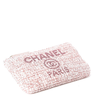 Chanel Woven Straw Raffia Deauville Cosmetic Pouch Pink 4 of 10