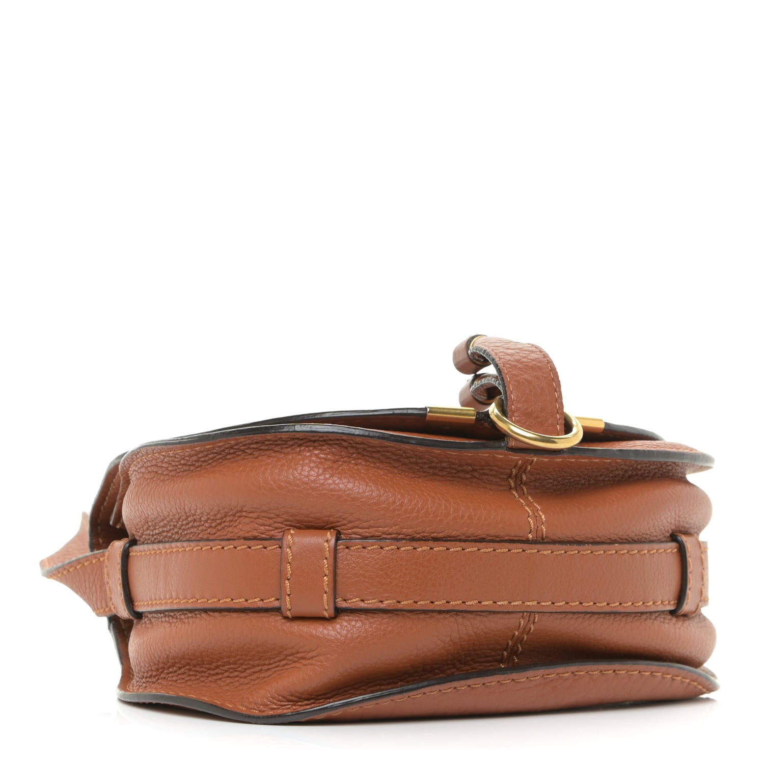 Chloe Calfskin Mini Marcie Round Crossbody Bag Tan 4 of 10