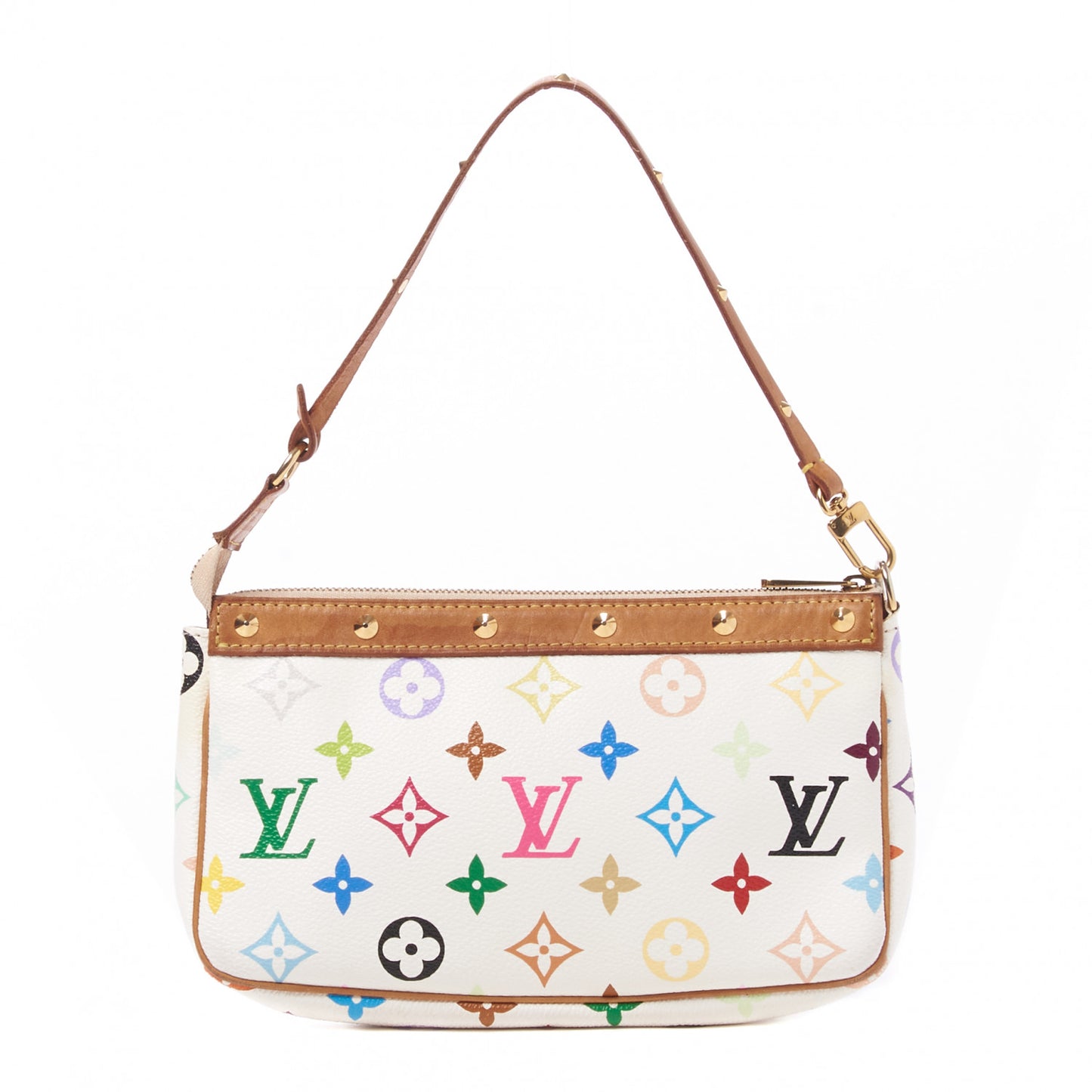Monogram Multicolor Pochette Accessories White