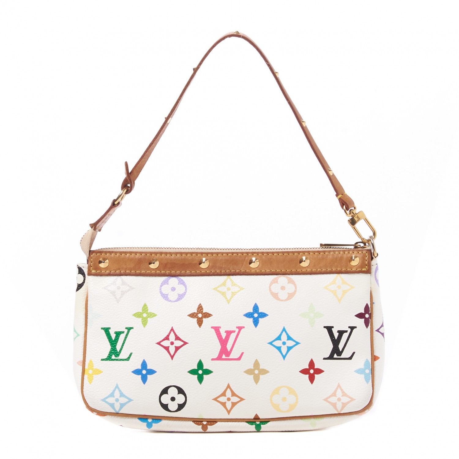 Louis Vuitton Monogram Multicolor Pochette Accessories White 1 of 7
