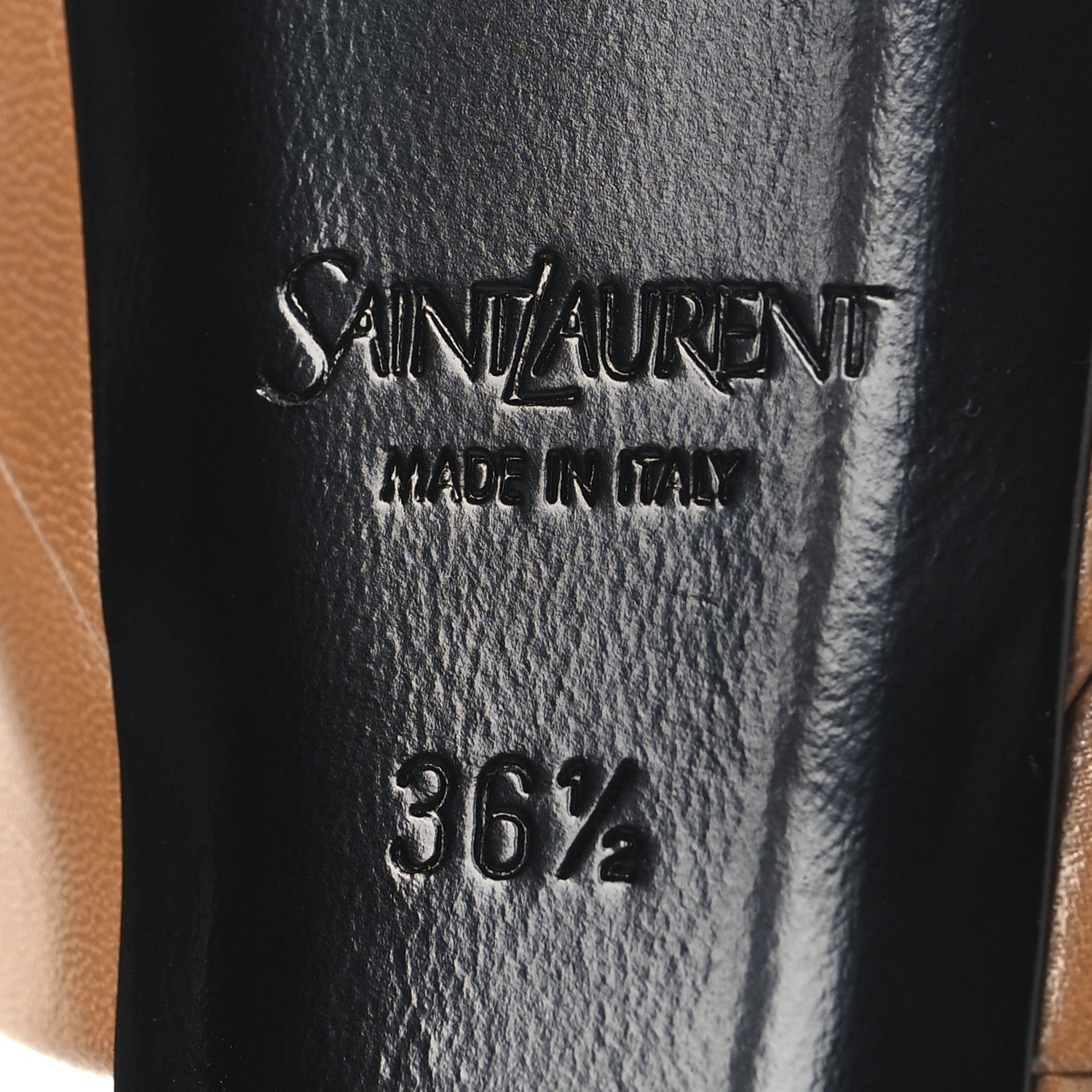 Saint Laurent Smooth Calfskin La Scandale 110 Sandals 36.5 Dark Macademia 36.5 7 of 11