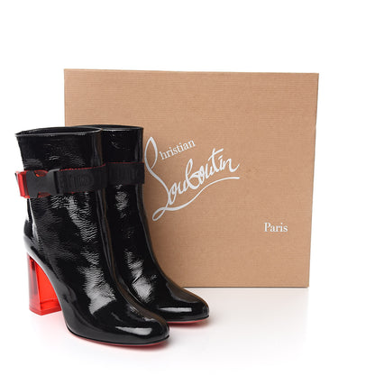 Christian Louboutin Patent Vouge Plexi Telesiege 85 Ankle Boots 36 Black 8 of 8