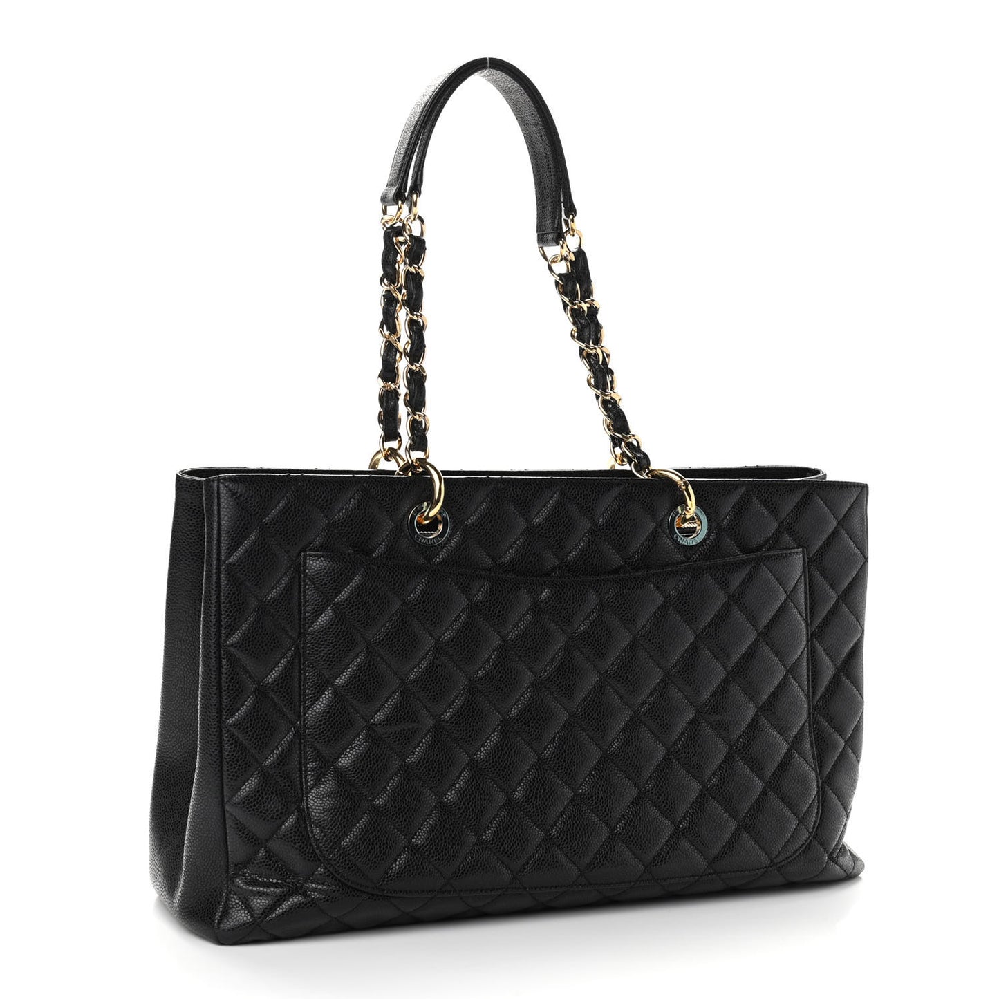 Caviar Quilted XL Grand Shopping Tote GST Black