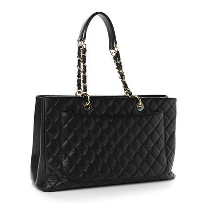 Chanel Caviar Quilted XL Grand Shopping Tote GST Black 3 of 10