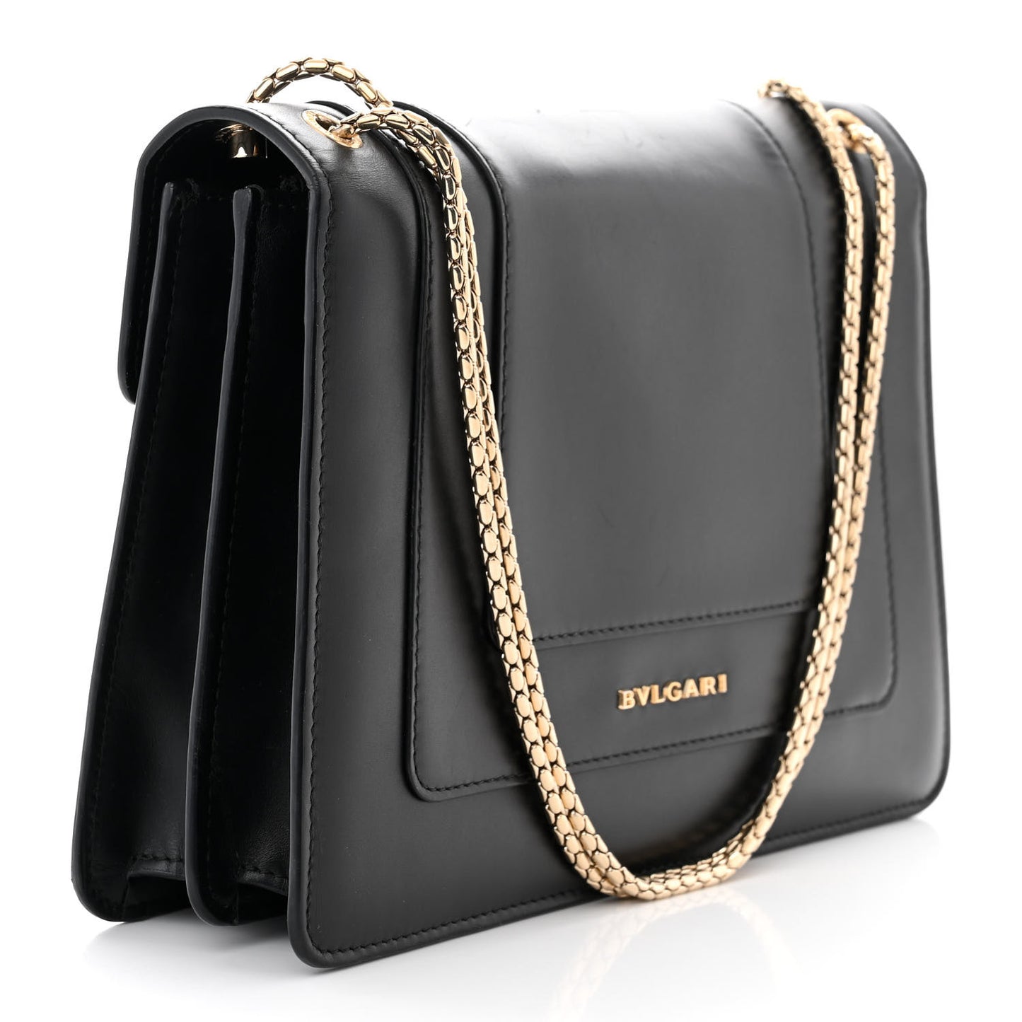 Calfskin Serpenti Forever Crossbody Bag Black