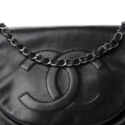 Chanel Caviar Half Moon Large Flap Black 10 of 10