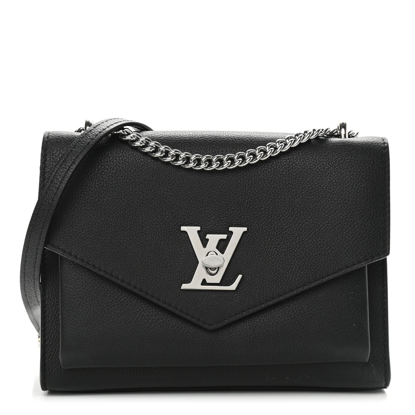 Soft Calfskin Mylockme Chain Bag BB Black