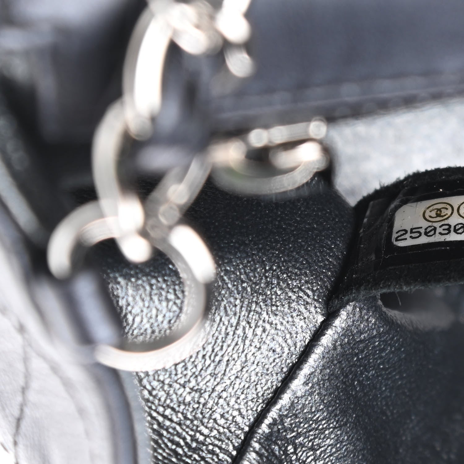 Chanel Iridescent Calfskin Quilted Mini Rectangular Flap Charcoal 7 of 17