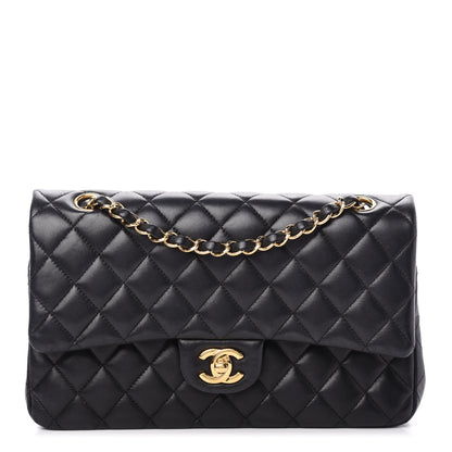 Chanel Lambskin Quilted Medium Double Flap Black 1 of 12