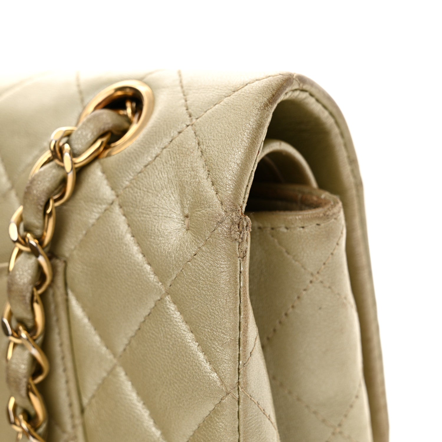 Chanel Metallic Lambskin Quilted Medium Double Flap Gold 21 of 23