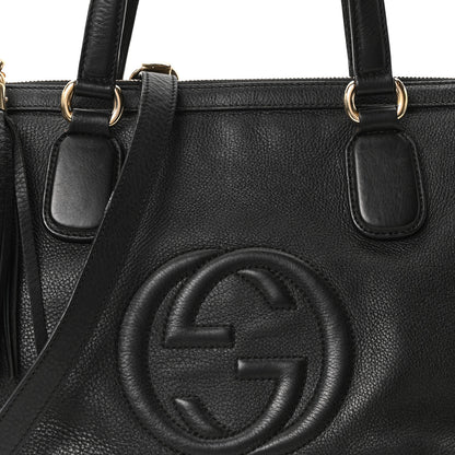Gucci Cellarius Calfskin Small Soho Top Handle Satchel Black 7 of 9