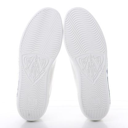 Gucci Calfskin Nappa LOVED Print Mens Ace Sneakers 10 White Red Flame Green 5 of 8