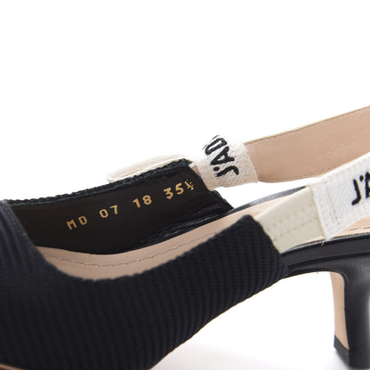 Christian Dior Technical Canvas Ribbon J Adior Slingback 65mm Pumps 35.5 Black 8 of 8