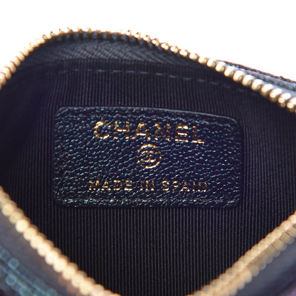 Chanel Iridescent Caviar Quilted Flap Zip Card Holder Black 6 of 9