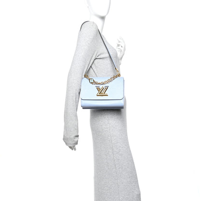 Louis Vuitton Epi Twist Monogram Flower Chain Shoulder Bag MM Blue 2 of 10